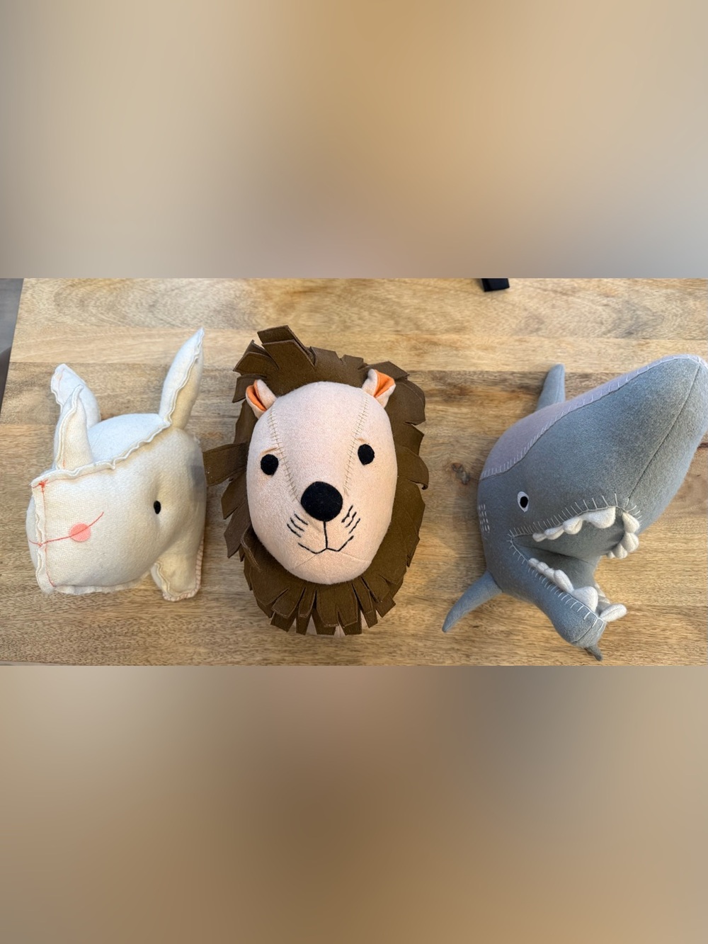 Target Plush Animal Wall Décor Trio - Cream, Brown, Gray